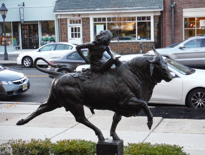 Bull and Rider Bronze